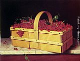 Basket Wall Art - A Wooden Basket of Catawba-Grapes